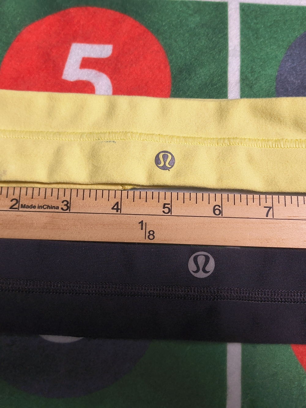 Lululemon Athletica Headbands 2 Pack Black Yellow Grippy Workout Hair Bands - Picture 5 of 11